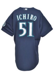 2009 Ichiro Suzuki Seattle Mariners Game-Used Alternate Jersey