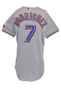 2009 Ivan “Pudge” Rodriguez Texas Rangers Game-Used Road Jersey