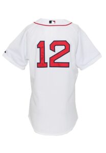 2009 Jed Lowrie Boston Red Sox Game-Used Home Jersey