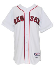 2009 Jed Lowrie Boston Red Sox Game-Used Home Jersey