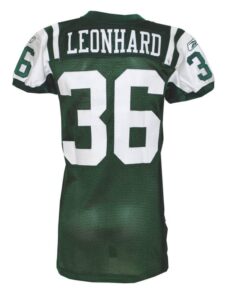 2009 Jim Leonhard NY Jets Game-Used Jersey, Gloves & Autographed Cleats