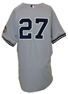 2009 Joe Girardi New York Yankees Managers Worn Opening Day Road Jersey with Inaugural Season Patch