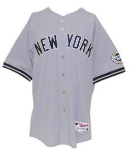 2009 Joe Girardi NY Yankees Manager’s Worn Road Jersey