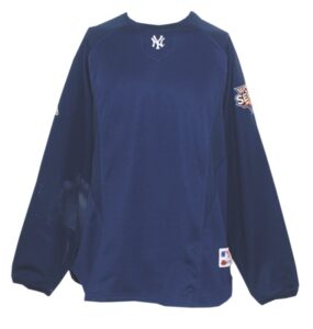 2009 Jorge Posada NY Yankees Worn World Series Pullover