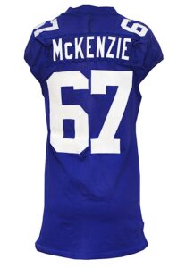 2009 Kareem McKenzie New York Giants Game-Used Home Jersey & 2004 Jamaar Taylor Rookie New York Giants Game-Used Red Alternate Jersey