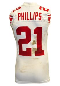 2009 Kenny Phillips New York Giants Game-Used Road Jersey