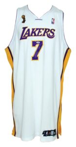 2009 Lamar Odom Los Angeles Lakers Game Used & Autographed Alternate NBA Finals Jersey