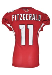 2009 Larry Fitzgerald Arizona Cardinals Game-Used & Autographed Home Jersey