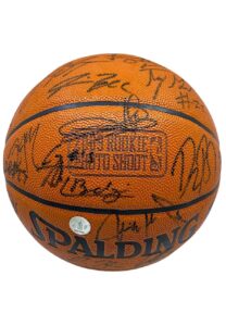 2009 NBA Rookie Photo Shoot Multi-Signed Basketball Including Curry, Harden & Others