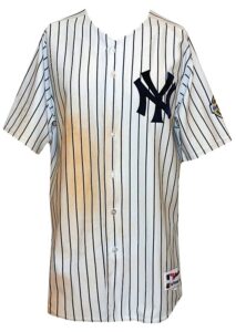 2009 Nick Swisher New York Yankees Game-Used Home Jersey with Inaugural Season Patch