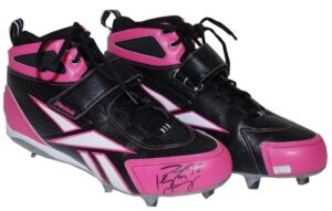 2009 Peyton Manning Game-Used & Autographed Pink Cleats