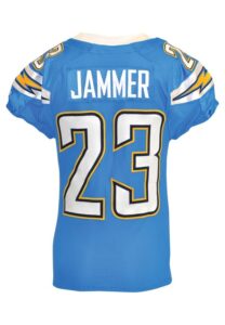 2009 Quentin Jammer San Diego Chargers Game-Used Home Uniform