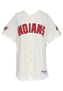 2009 Rafael Betancourt Cleveland Indians Game-Used & Autographed Home Jersey