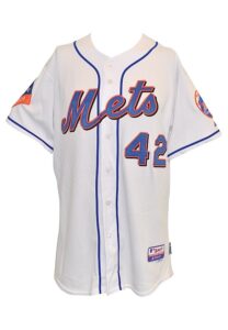 2009 Sandy Alomar Jr. New York Mets Jackie Robinson Day Coaches-Worn Home Jersey