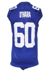 2009 Shaun O’Hara New York Giants Game-Used Home Jersey