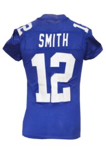 2009 Steve Smith New York Giants Game-Used Home Jersey