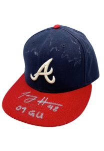 2009 Tommy Hanson Atlanta Braves Game-Used & Signed Cap