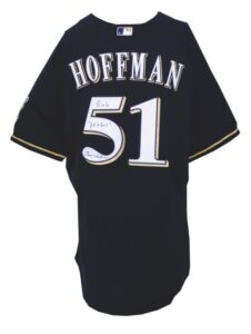 2009 Trevor Hoffman Milwaukee Brewers Game-Used & Autographed Alternate Jersey