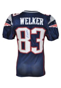 2009 Wes Welker New England Patriots Signed Authentic Home Jersey