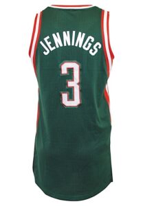 2010-11 Brandon Jennings Milwaukee Bucks Game-Used Road Jersey