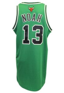 2010-11 Joakim Noah Chicago Bulls Game-Used “St. Patrick’s Day” Jersey