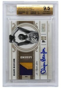 2010-11 National Treasures Century Materials Prime Signatures Elgin Baylor #154