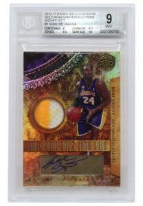 2010-11 Panini Gold Standard Gold Rings Materials Prime Signatures Kobe Bryant #5