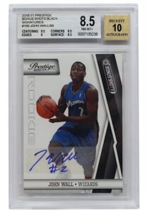 2010-11 Prestige Bonus Shots Black Signatures John Wall #199