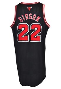 2010-11 Taj Gibson Chicago Bulls Game-Used Black Road Jersey