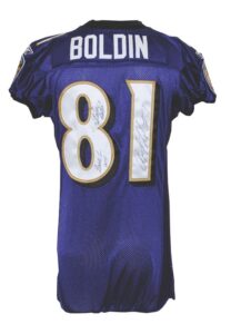 2010 Anquan Boldin Baltimore Ravens Game-Used & Autographed Home Jersey