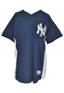 2010 Austin Romine New York Yankees Spring Training Game-Used & Autographed Navy Alternate Jersey