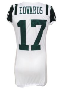 2010 Braylon Edwards New York Jets Game-Used Road Jersey