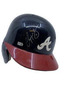 2010 Chipper Jones Atlanta Braves Spring Training Game-Used & Signed Helmet