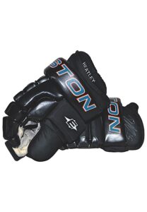 2010 Dany Heatley San Jose Sharks Twice-Autographed Pair Of Gloves