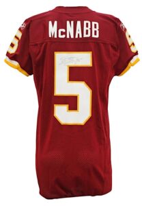 2010 Donovan McNabb Washington Redskins Game-Used & Autographed Home Jersey