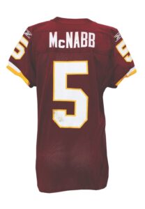 2010 Donovan McNabb Washington Redskins Game-Used Home Jersey