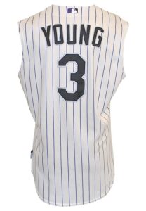 2010 Eric Young Jr. Colorado Rockies Game-Used Home Jersey