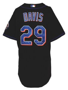 2010 Ike Davis Rookie New York Mets Game-Used & Autographed Alternate Jersey