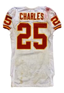 2010 Jamaal Charles Kansas City Chiefs Game-Used & Autographed Road Jersey