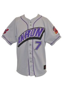 2010 Jason Kipnis Akron Aeros Minor League Game-Used & Autographed Road Jersey