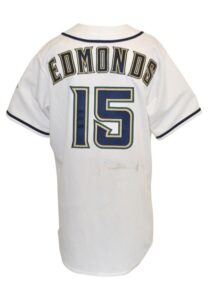 2010 Jim Edmonds Milwaukee Brewers Game-Used Throwback Home Uniform