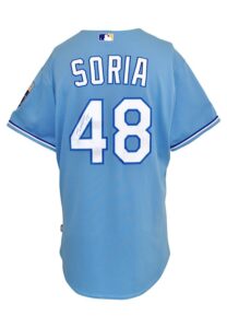 2010 Joakim Soria Kansas City Royals Game-Used & Autographed Powder Blue Alternate Jersey & Cap