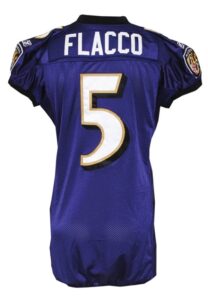 2010 Joe Flacco Baltimore Ravens Game-Used Home Jersey