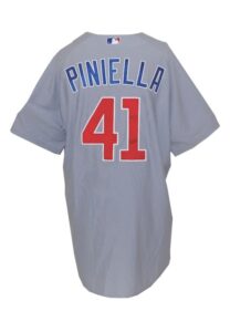 2010 Lou Piniella Chicago Cubs Manager’s Worn & Autographed Road Jersey