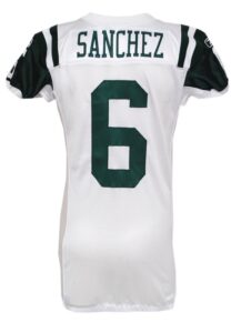 2010 Mark Sanchez New York Jets Game-Used Road Jersey