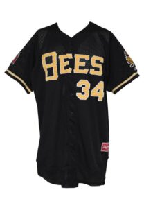 2010 Mark Trumbo Salt Lake Bees Game-Used Black Alternate Jersey