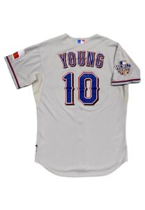 2010 Michael Young Texas Rangers World Series Game-Used & Signed Road Jersey