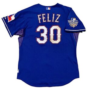 2010 Neftali Feliz Texas Rangers Game-Used Alternate Jersey