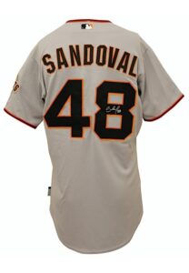 2010 Pablo Sandoval San Francisco Giants Game-Used & Autographed Road Jersey