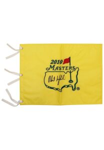 2010 Phil Mickelson Single-Signed Masters Flag